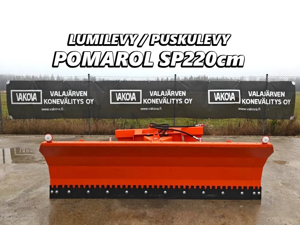 Pomarol SP220 lumilevy / puskulevy / Hydraulinen - Hardox terä - EURO