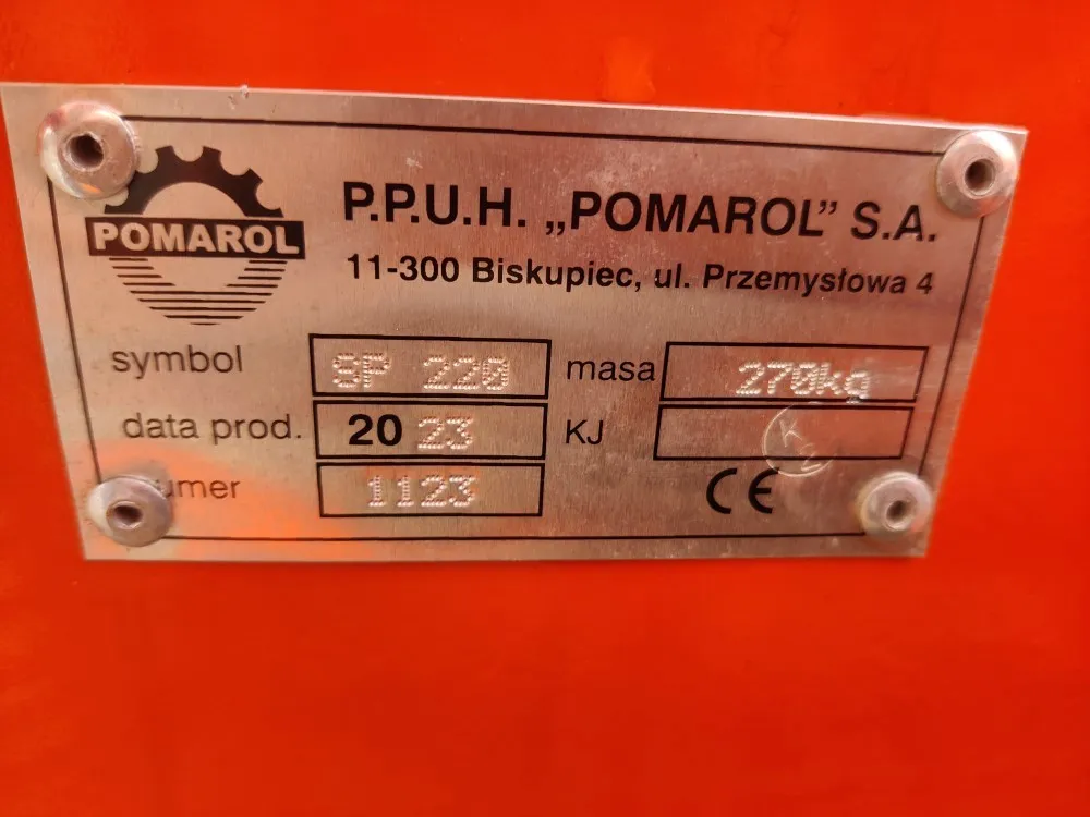Pomarol SP220 lumilevy / Hydraulinen, EURO kiinnike, hardox terä