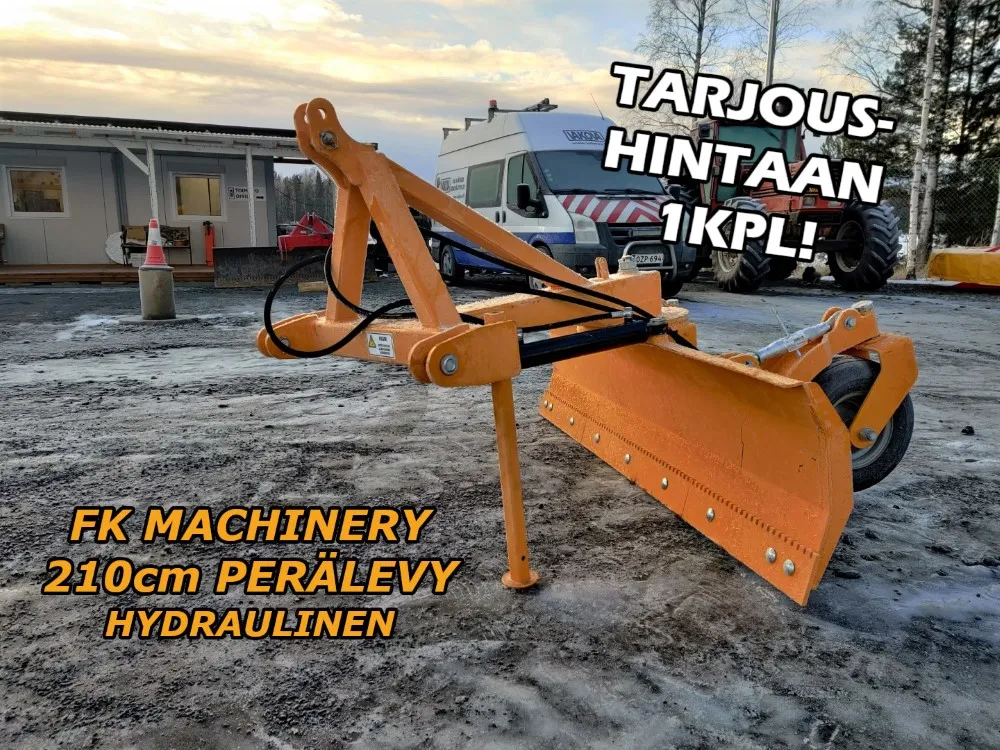 FK Machinery 210cm perälevy / Hydraulinen - Hardox terä ja tukipyörät