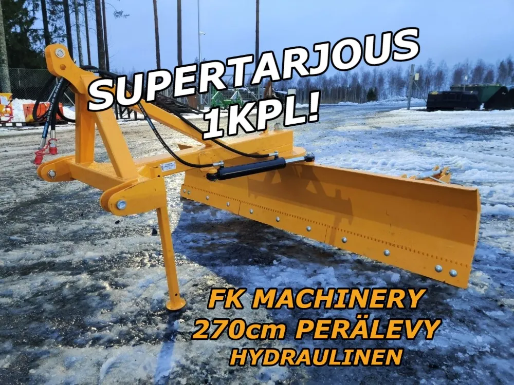 FK Machinery 270cm perälevy / Hydraulinen - Hardox terä ja tukipyörät