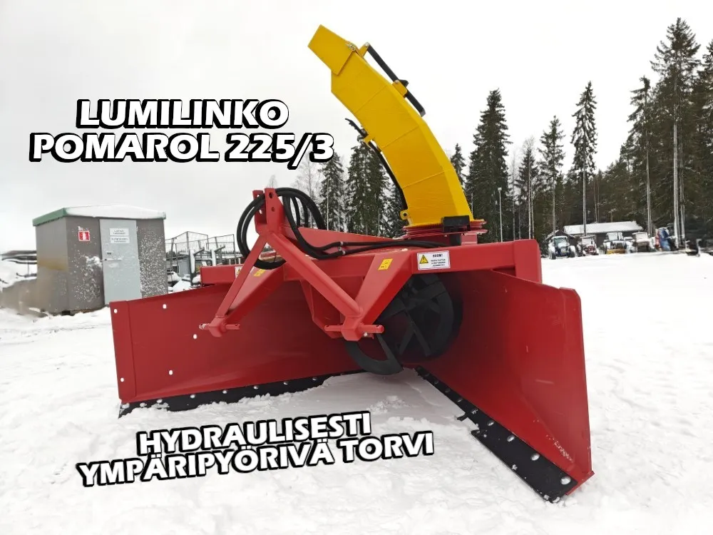 Pomarol 225/3 lumilinko - 225cm / Hydraulisesti kääntyvä torvi - Katso video!