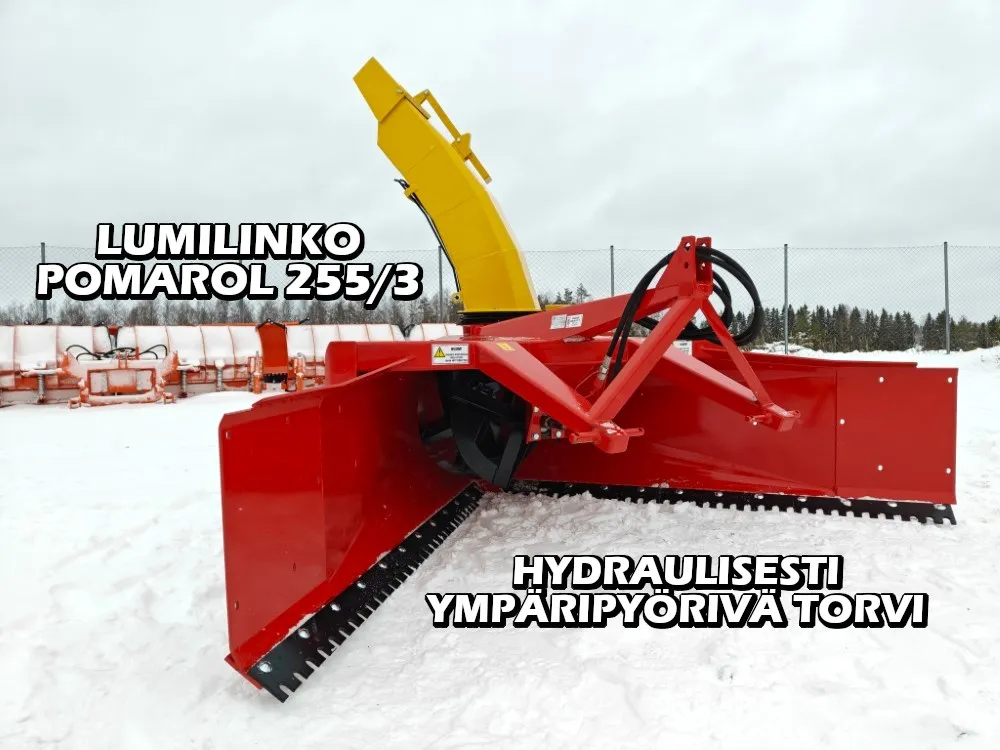 Pomarol 255/3 lumilinko - 255cm / Hydraulisesti kääntyvä torvi - Katso video!