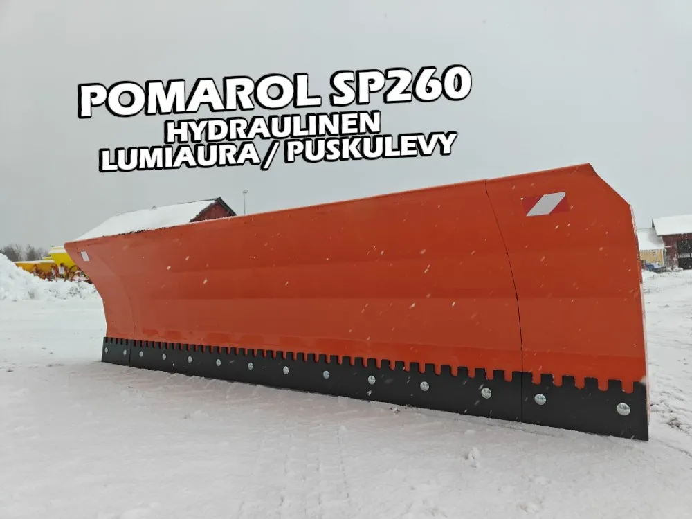 Pomarol SP260 lumilevy hydraulinen / Hardox terä - Euro + 3-piste-kiinnitys