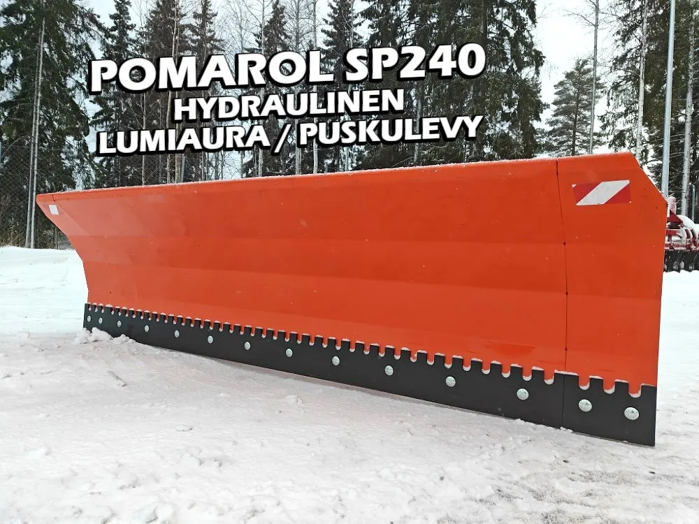 Pomarol SP240 lumilevy / puskulevy / Hydraulinen - Hardox terä - Katso video!