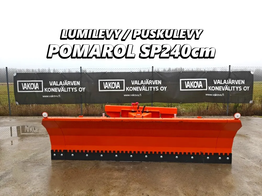 Pomarol SP240 lumilevy / puskulevy / Hydraulinen - Hardox terä - EURO