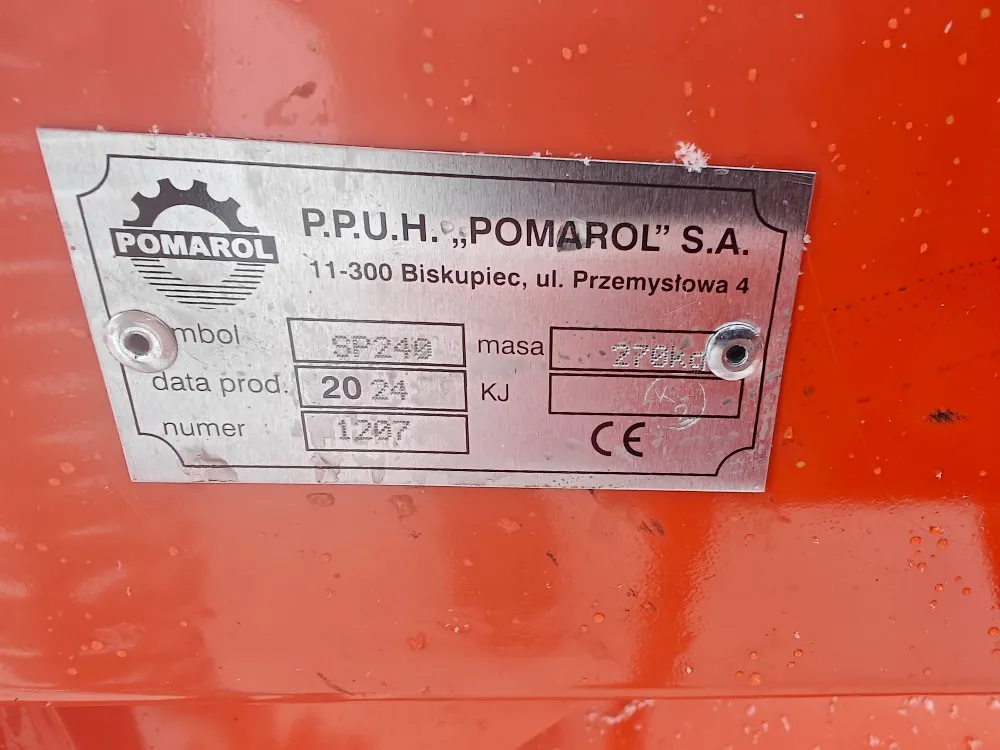 Pomarol SP240 lumilevy / puskulevy / Hydraulinen - Hardox terä - Katso video!