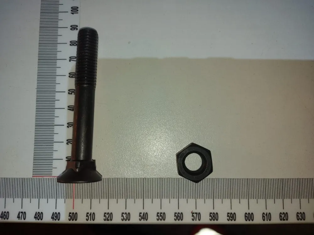 Keskiterän kiinnityspultti 12x85 + mutteri / Vahvuus 12.9 Rol-Ex KBO ja Orkan
