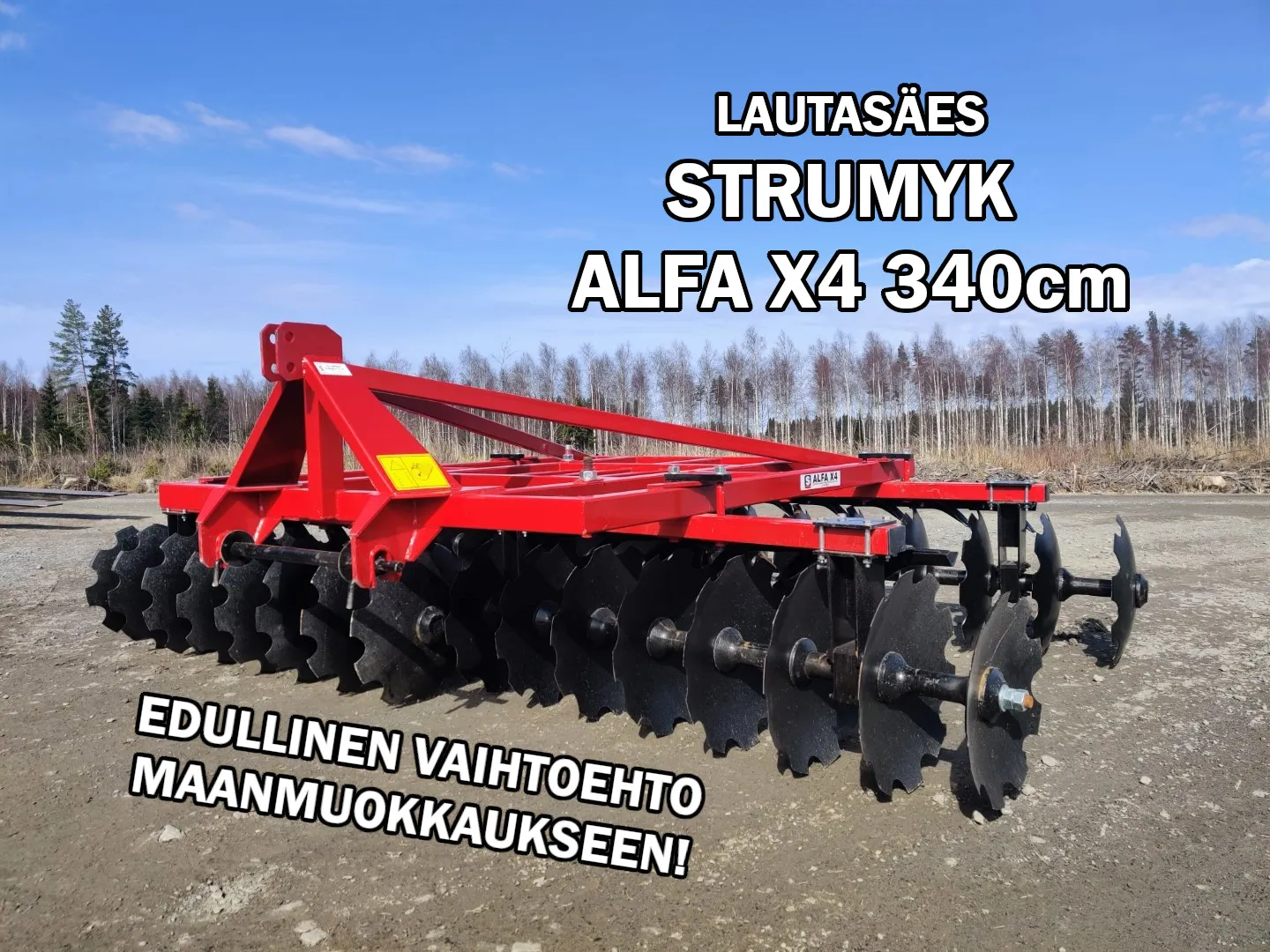 Strumyk Alfa X4 lautasäes 340cm / 51cm kiekot