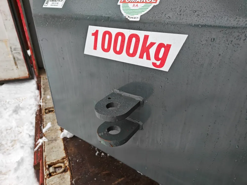 Pomarol 1000kg vastapaino / etupaino / KAT 2 / CAT 2 kiinnitys