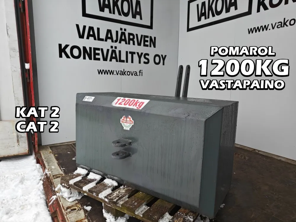 Pomarol 1200kg vastapaino / etupaino / KAT 2 / CAT 2 kiinnitys
