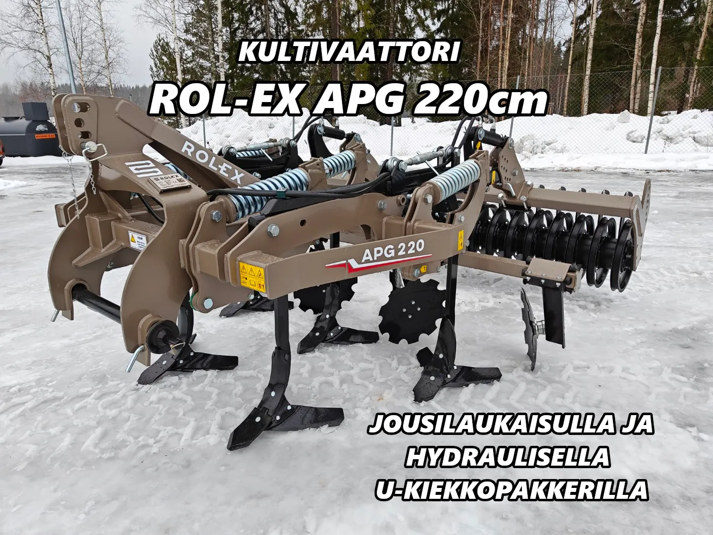 Rol-Ex APG 220 kultivaattori / Jousilaukaisu - U-kiekkopakkeri (hydr.)