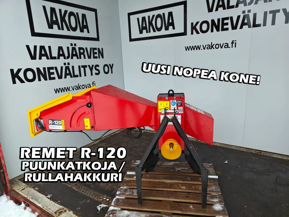 Remet R120 puunkatkoja / rullahakkuri / 6-teräinen nopea kone