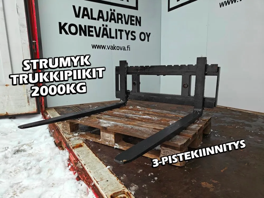 Strumyk trukkipiikit 2000kg - 3-piste / Mekaanisesti säädettävät!