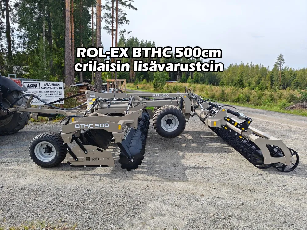 Rol-Ex BTHC 500cm lautasmuokkain / Hinattava ja hydraulisesti taittuva