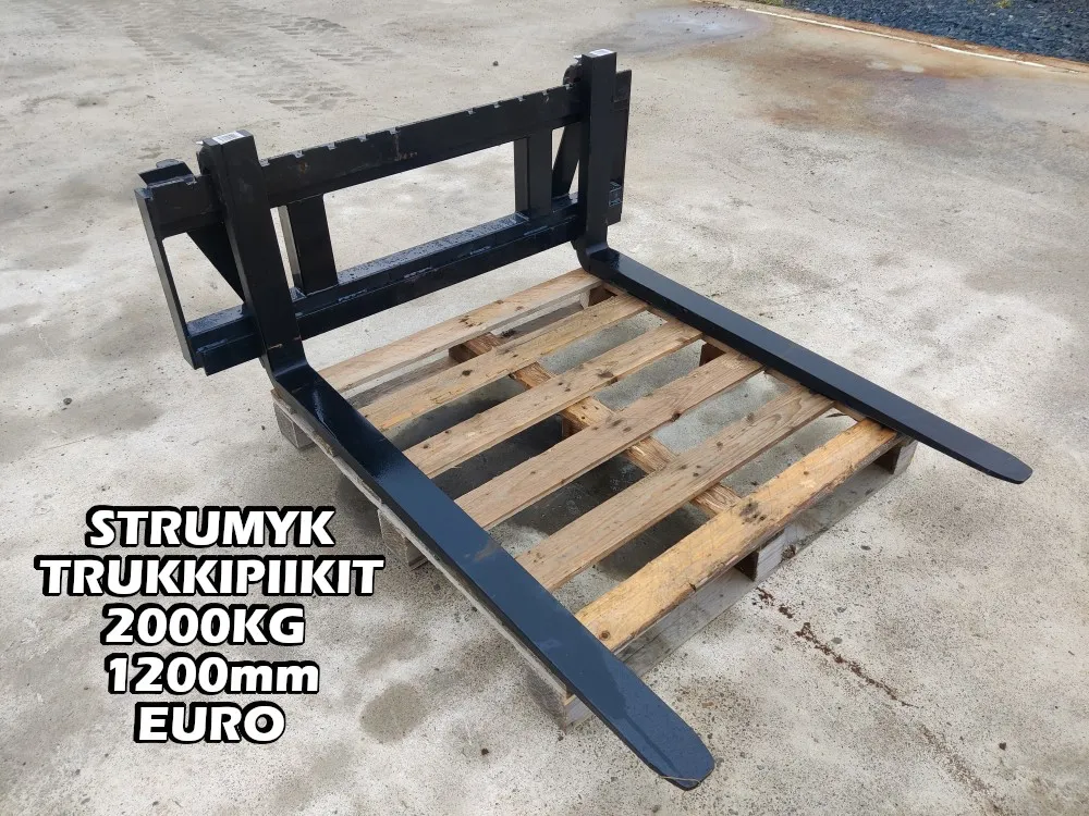 Strumyk trukkipiikit 2000kg - 1200mm / Euro-kiinnike - Mekaanisesti säädettävät