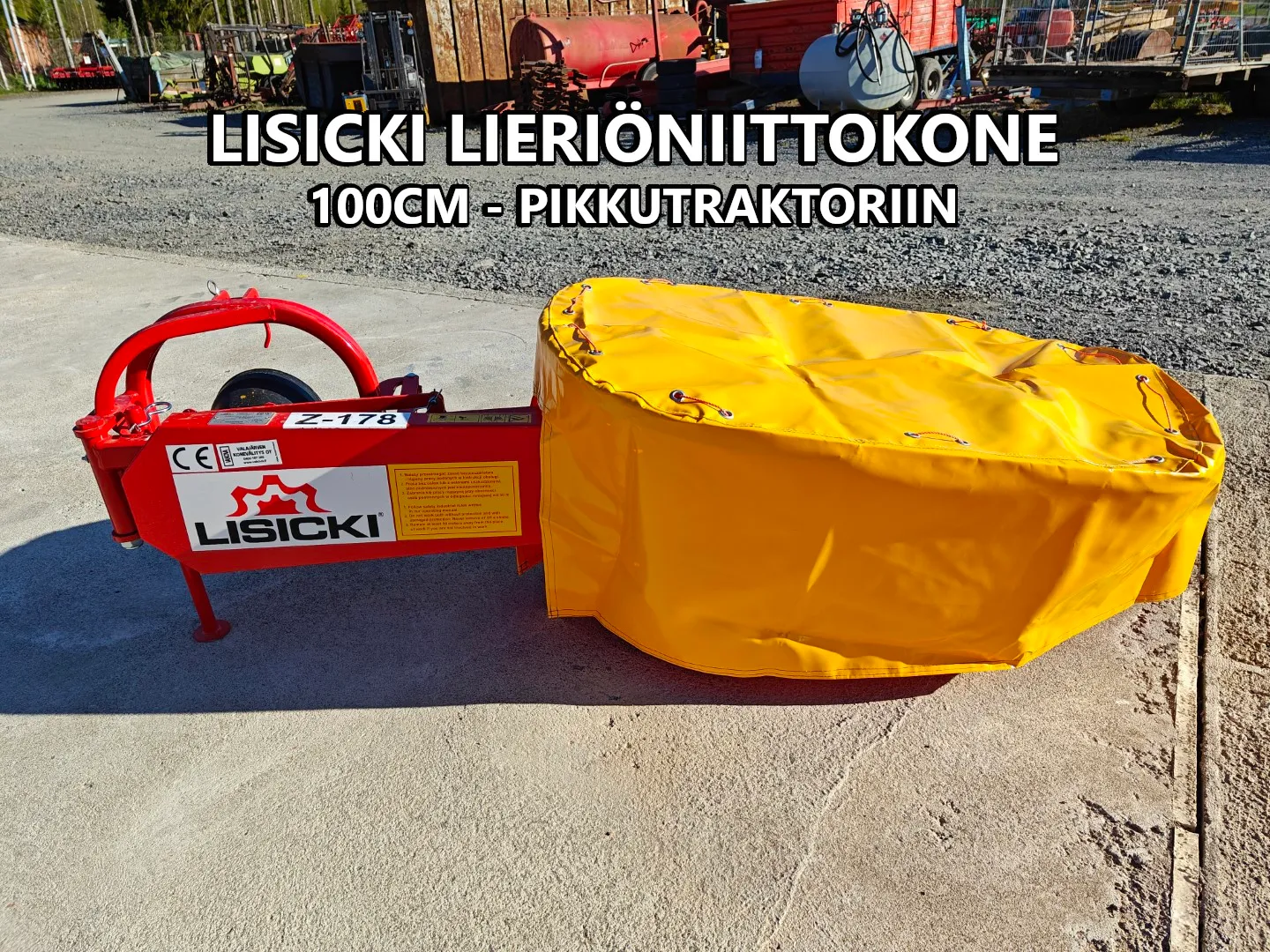 Lisicki 100cm lieriöniittokone / Pikkutraktoriin tarkoitettu kone