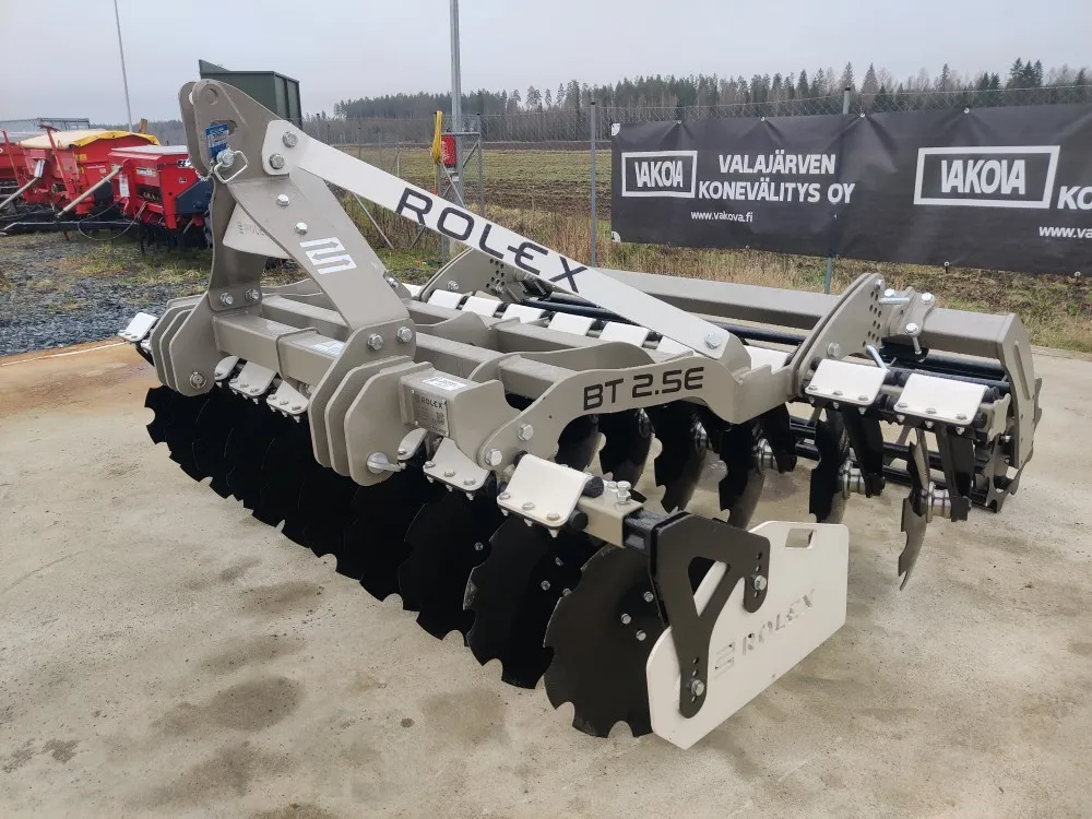 Rol-Ex BT 2.5E - 250cm lautasmuokkain / Mekaanisella putkipakkerilla