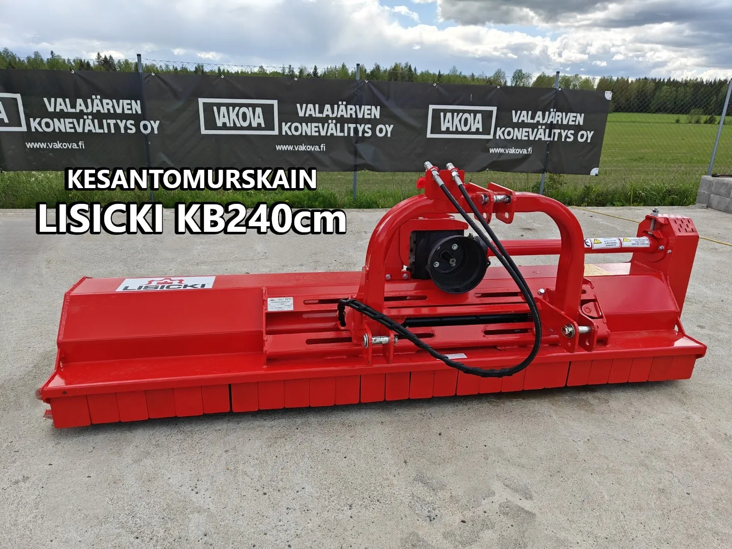 Lisicki KB-240cm niittomurskain / Hydraulinen sivuttaissiirto - VIDEO
