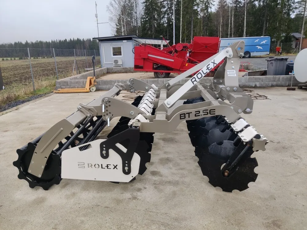 Rol-Ex BT2.5E lautasmuokkain / 250cm - Hydraulinen pakkerinsäätö