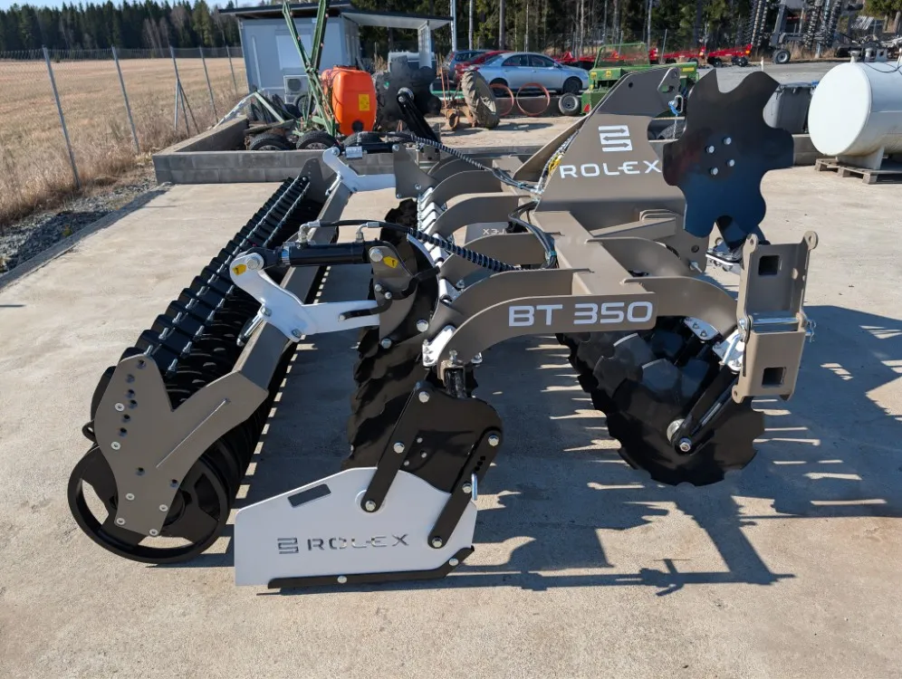 Rol-Ex BT350 lautasmuokkain / Hydraulisella U-kiekkopakkerilla