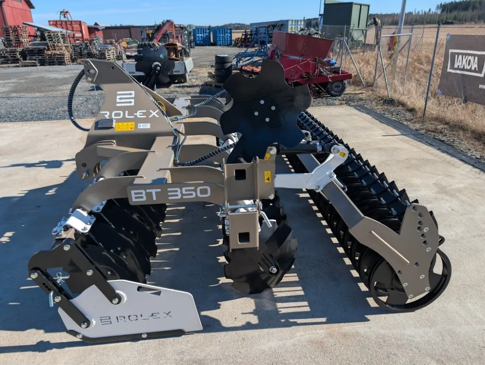 Rol-Ex BT350 lautasmuokkain / Hydraulisella U-kiekkopakkerilla
