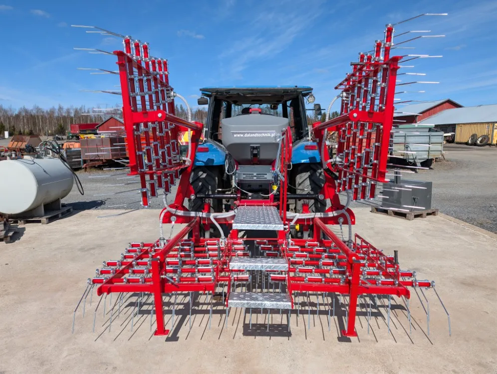 Jar-Met 600cm rikkaäes pneumalla / Da Landtechnik pneuma - 8mm piikit
