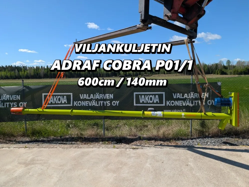 Adraf P01/1 viljaruuvi, pituus 600cm / Halkaisija 140 mm / katso video!