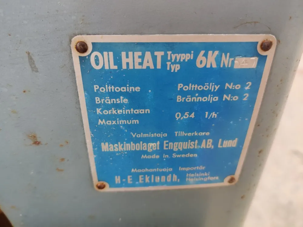 Oil Heat 6K öljylämmitin / Myydään asiakkaan lukuun