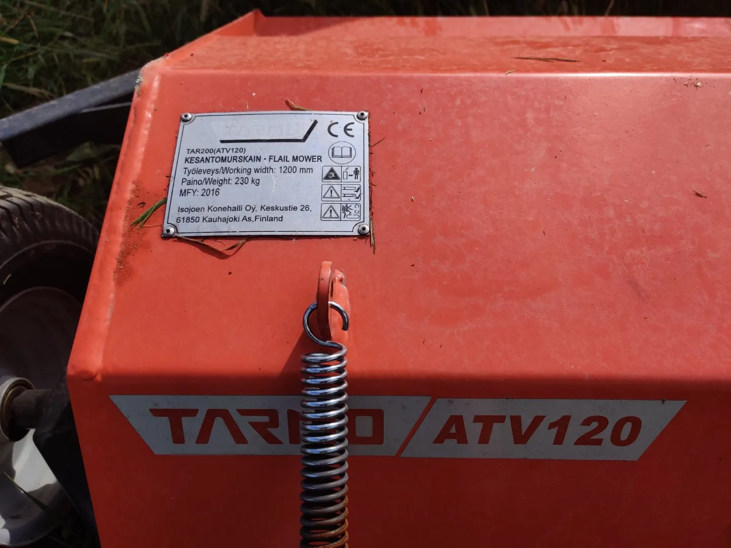 Tarmo ATV120 kesantomurskain / Hinattava - esim. mönkijään