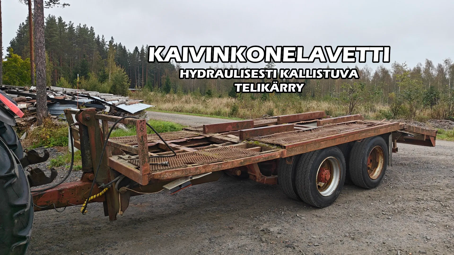Kaivinkonelavetti / Teli, hydraulisesti kallistuva lava