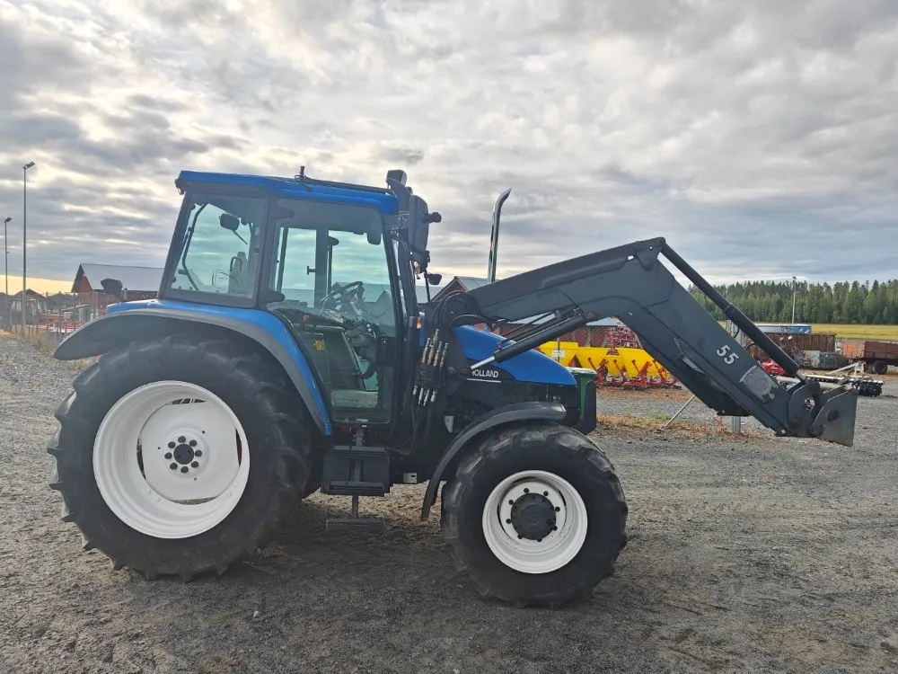New Holland TS100, ES vaihteisto / Ilmastointi, etukuormaaja Ålö Q55