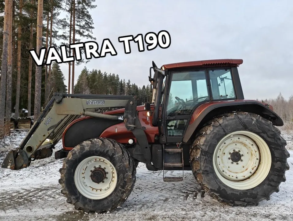Valtra T190 HiTech traktori / Etukuormaajalla, katso video!