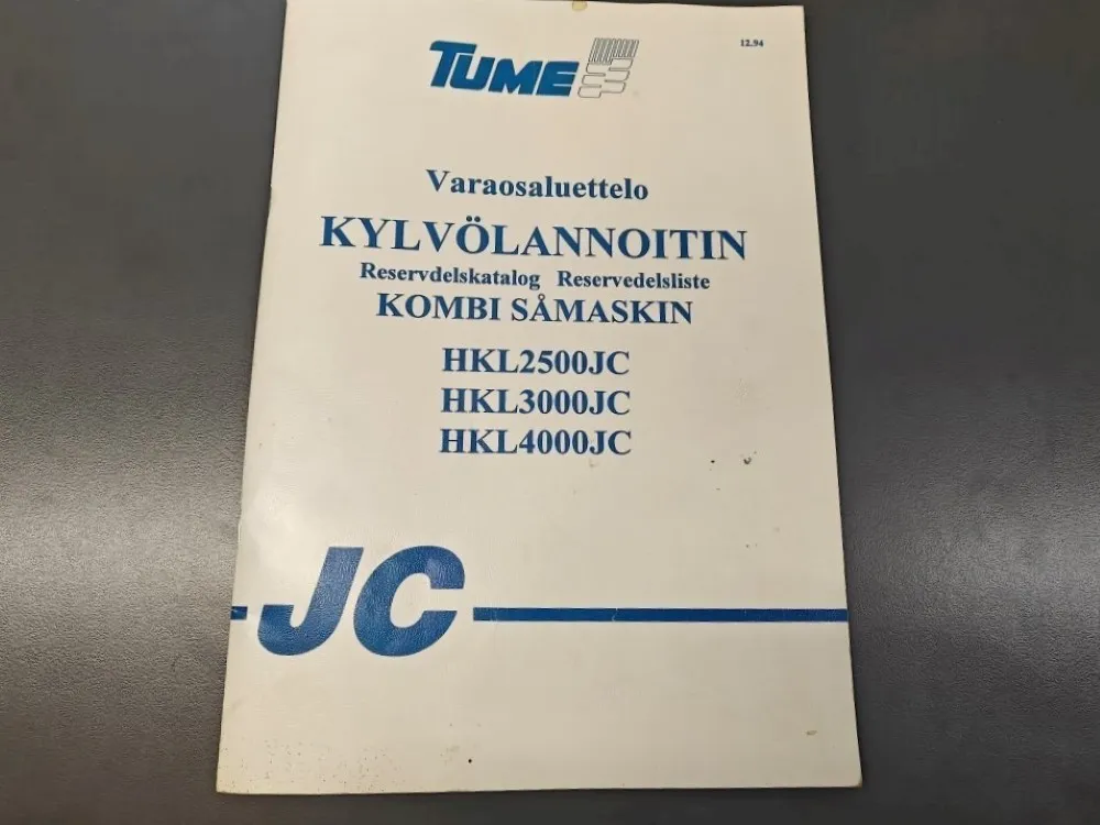 Tume kylvölannoitin varaosaluettelo / HKL2500JC, HKL3000JC, HKL4000JC
