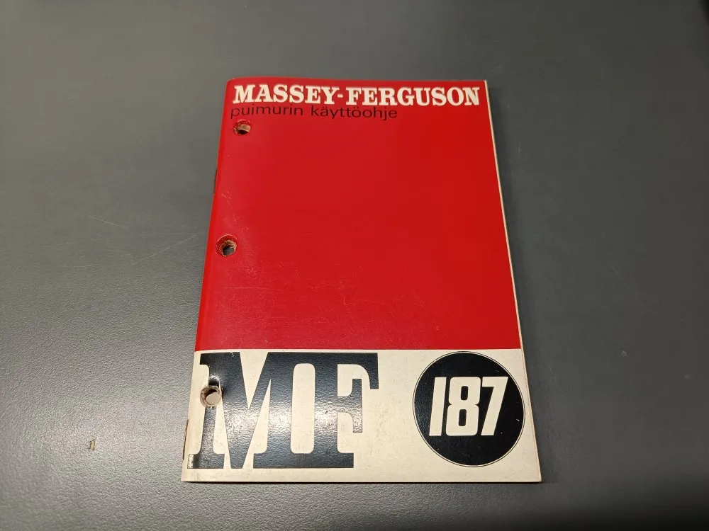 Massey Ferguson 187 / Leikkuupuimurin käyttöohjekirja