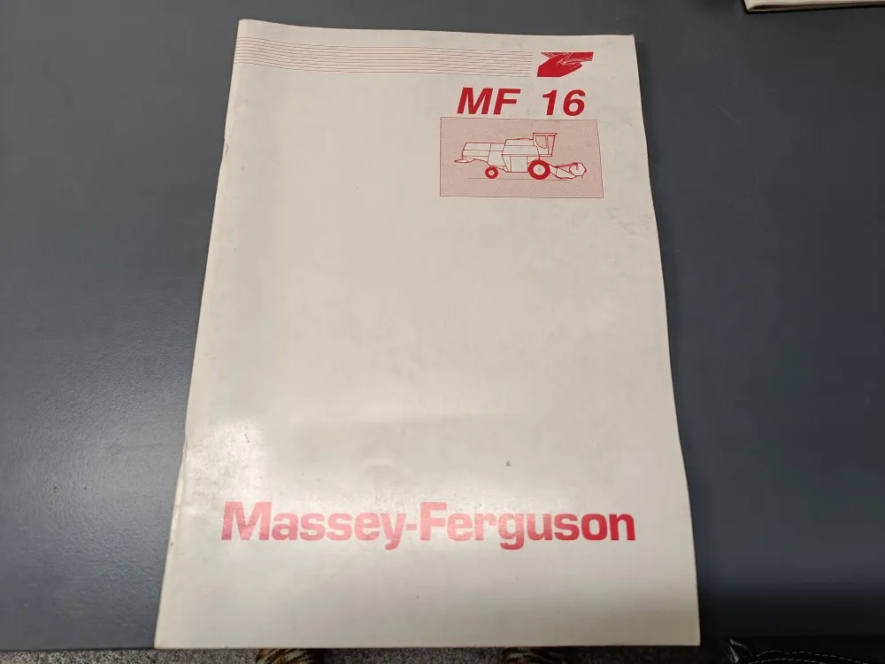 Massey Ferguson 16 ohjekirja / leikkuupuimuriin