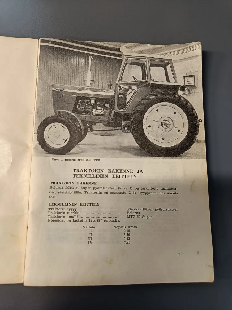 Super Belarus Mtz 50/52 / Käyttö- ja huolto-ohjeet