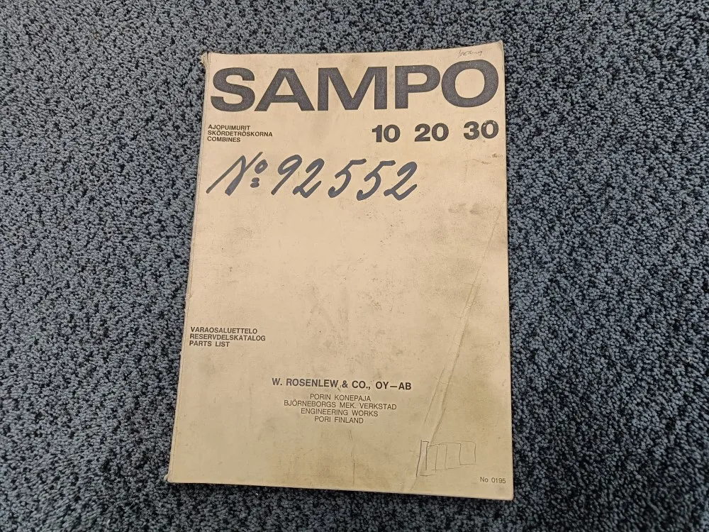 Sampo 10, 20 ja 30 / Puimurin varaosaluettelo