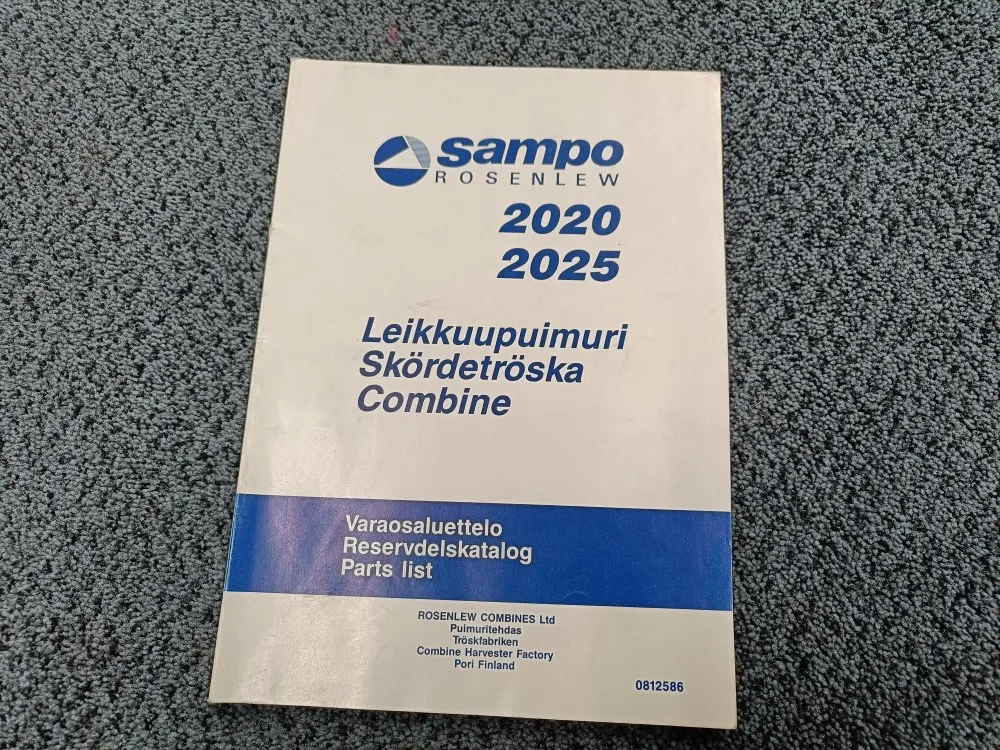 Sampo Rosenlew 2020 ja 2025 / Varaosaluettelo leikkuupuimuriin