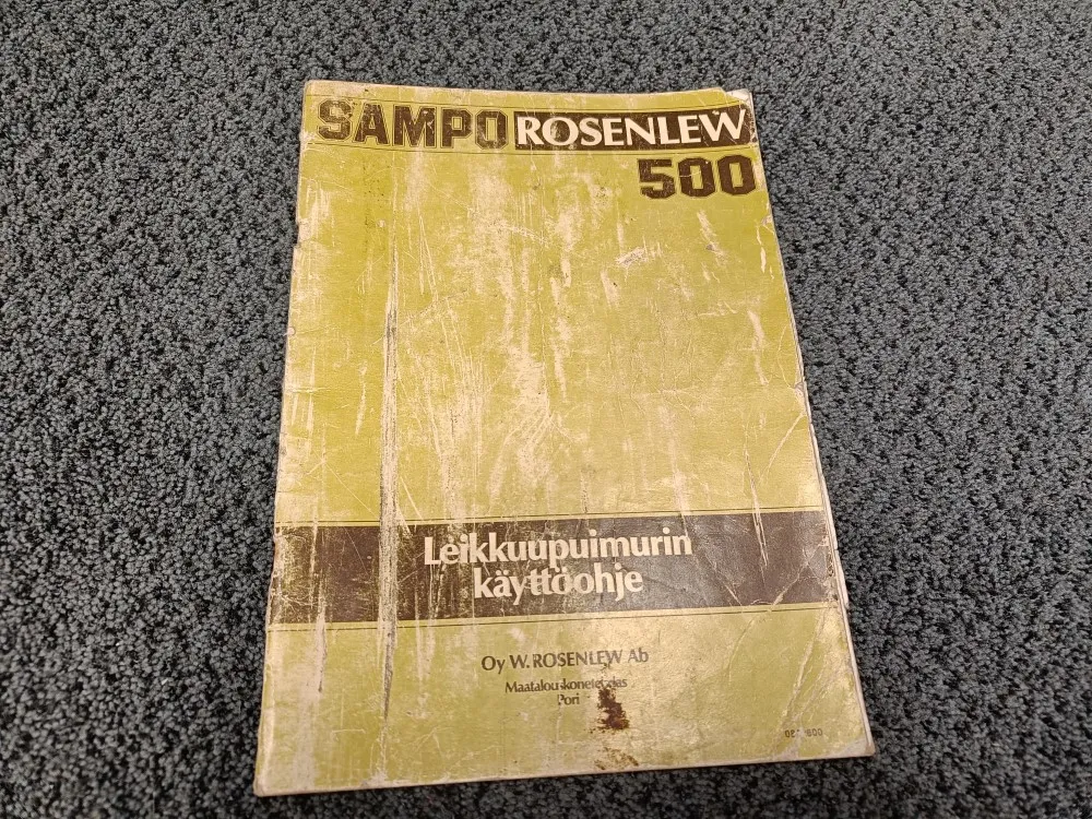 Sampo Rosenlew 500 / Leikkuupuimurin käyttöohjekirja