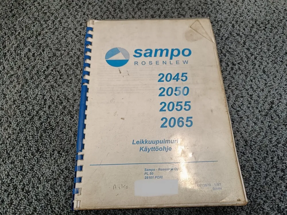 Sampo Rosenlew 2045, 2050, 2055 ja 2065 / Leikkuupuimurin käyttöohjekirja