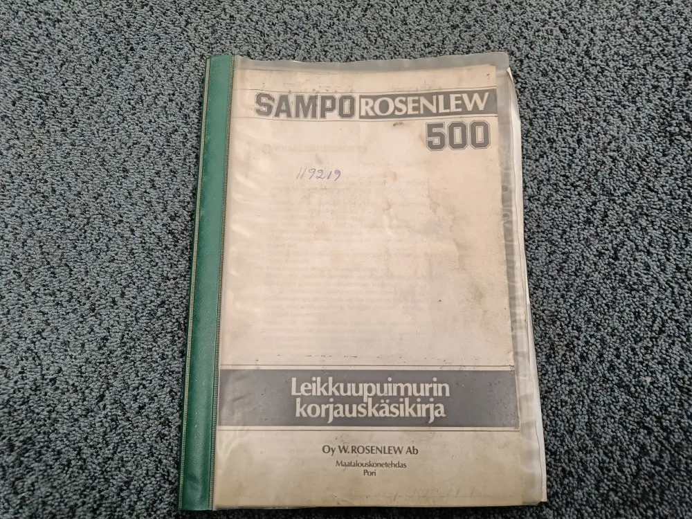 Sampo Rosenlew 500 / Leikkuupuimurin korjauskäsikirja