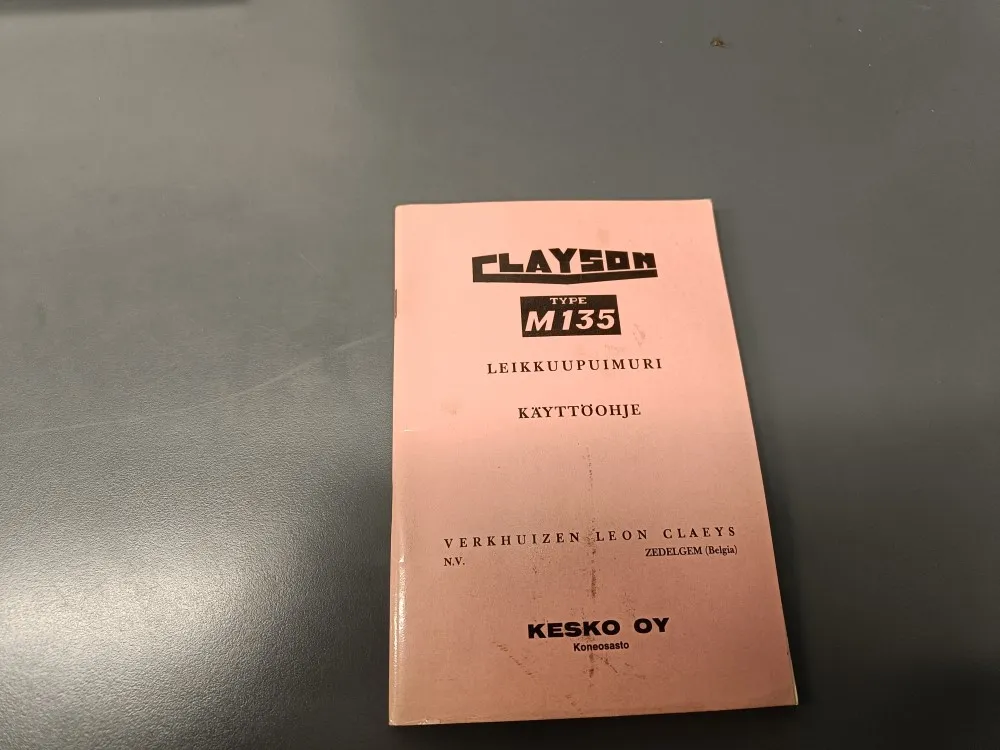 Clayson M135 / leikkuupuimurin käyttöohjekirja