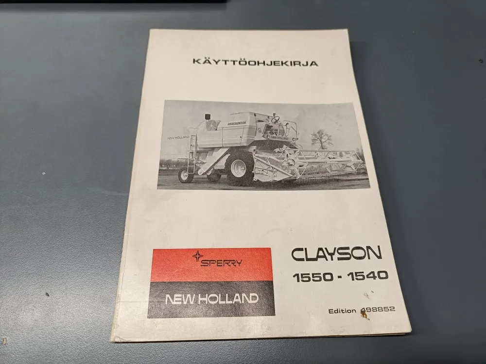 Clayson 1550 ja 1540 käyttöohjekirja / Leikkuupuimuriin