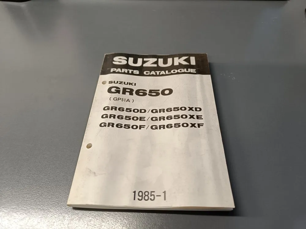 Suzuki GR650 (D/E/F) / Moottoripyörän varaosaluettelo