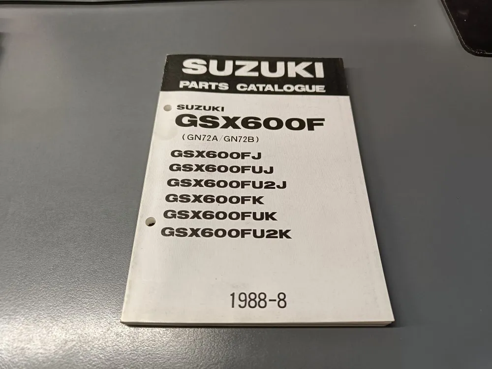 Suzuki GSX600F (J/K) / Moottoripyörän varaosaluettelo