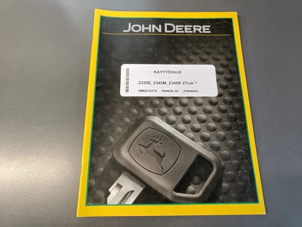 John Deere Z335E, Z345, Z345R ZTrak / Käyttöohje