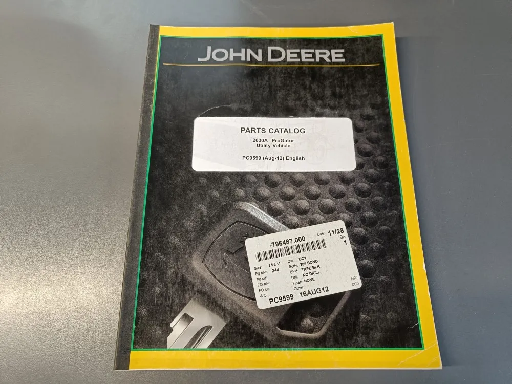 John Deere 2030A ProGator / Varaosakirja englanninkielinen