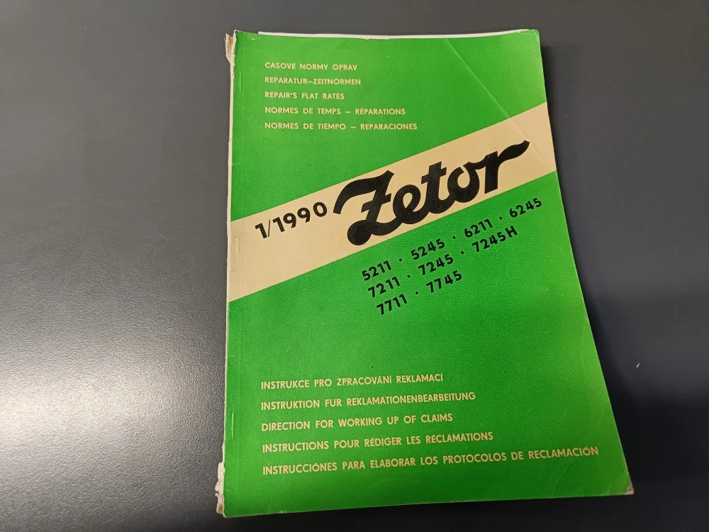 Zetor 5211, 5245, 6211, 6245, 7211, 7245 / 7245H, 7711 ja 7745 varaosakirja