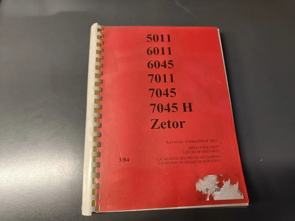 Zetor 5011, 6011, 6045, 7011, 7045 ja 7045H / Varaosakirja