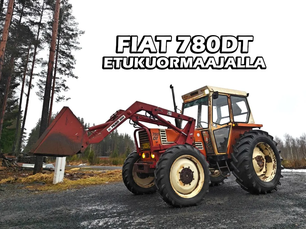 Fiat 780DT etukuormaajalla / Neliveto traktori - Katso video!